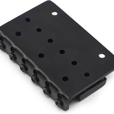 65MM Metal Fixed Hardtail Saddle Bridge Top Load Guitar Tailpiece For 6 string electric guitar or strat guitar (Black, 65mm) image 4