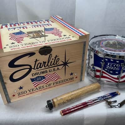 RCI Starlite USA 250th anniversary 8x14 tribute snare drum. Only 20 image 2