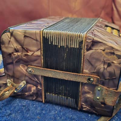 Vintage Hohner Liliput Club Diatonic Button Accordion Bb/Eb - A=440 Pitch - Mint Bellows w/ Original Case image 16