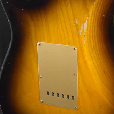 Fender Custom Shop '55 Stratocaster Relic Wide Fade 2-Color Sunburst Gold Hardware image 11