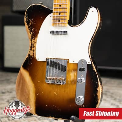 Fender Custom Shop Limited Edition 1950 Double Esquire Electric Guitar - Wide Fade 2-Color Sunburst with Hardshell Case - Used image 1