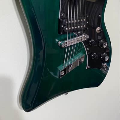 RARE MIK Guild DeArmond Sevenstar Seven-String Electric Guitar 2000-2001 Emerald Green Transparent vintage t-bird de armond korea image 5