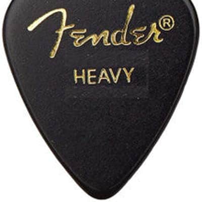 Fender 351 Celluloid Picks - 12-Pack-Black / Heavy image 1