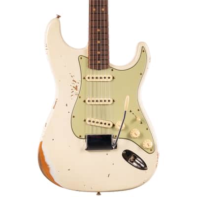 Fender Custom Shop Limited Edition 1964 L-Series Stratocaster Heavy Relic Aged Olympic White (915) image 2