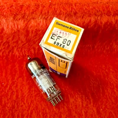 Siemens EF-80 6BX6 audio valve c 1960’s original vintage Germany tube preamplifier image 3