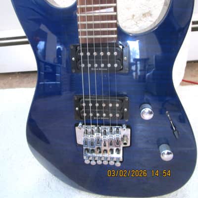 Jackson DR-3 Guitar, 1997, Japan, Blue Flame Maple Top, 24 Frets, Licensed Floyd Rose image 3