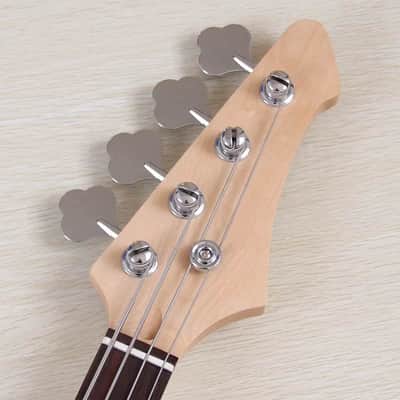 Custom Metallic Purple 4 String Electric Bass, Poplar Wood Body, Maple Neck image 2