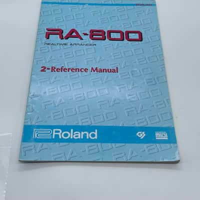 Roland RA-800 Realtime Arranger 2-Reference Manual