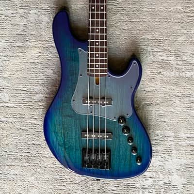 Cort GB-Fusion 4-String Bass - Blue Burst w/ gig bag image 3