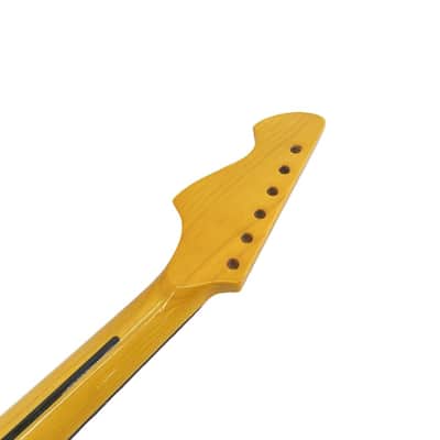 DIY Electric Guitar Neck - Maple Neck 22 Fret 25.5 Inch Rosewood Fretboard Vine Inlay for Build Guitars Bolt on Heel image 5