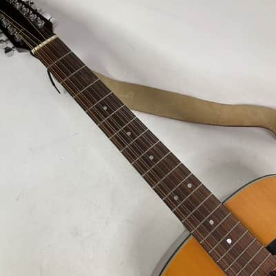 Washburn D12-12N 12-String Acoustic Guitar & Hard Case ***NECK CRACKED*** image 6