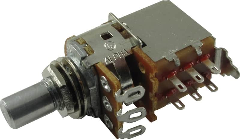 R-VPP-1KA Potentiometer Alpha Audio Push-Pull Solid Shaft DPDT 7mm Guitar/Bass image 1