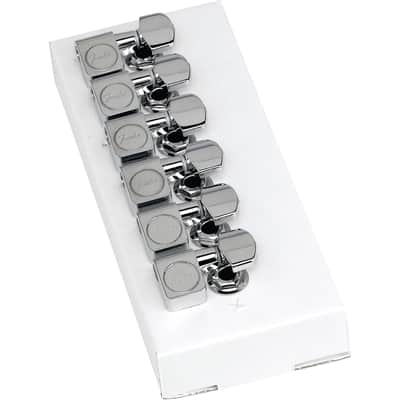 Genuine Fender American Standard 2 pin Staggered Tuners for Strat/Tele Chrome 099-0820-100