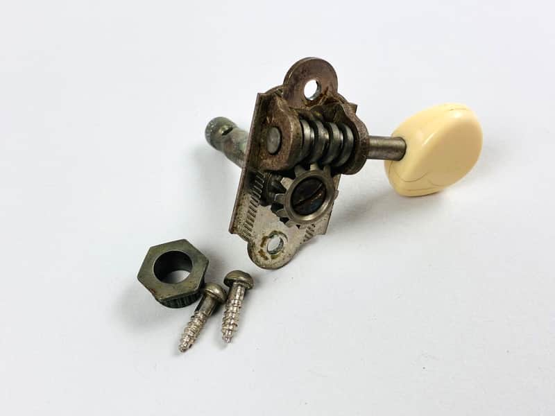 Waverly Late 1930s–Early 1940s Treble Side Open-Gear Tuner (Single) - Nickel image 1