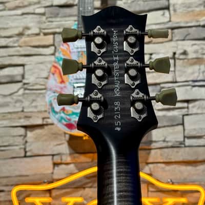 Nik Huber LEFT HANDED KRAUSTER II “ Custom Shop” KORINA & Super Flame Top 2016 Charcoal Black image 13