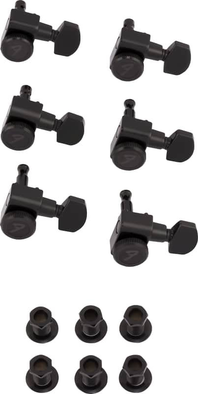 FENDER - Locking Stratocaster/Telecaster Staggered Tuning Machines (Black) (6) - 0990818400 image 1