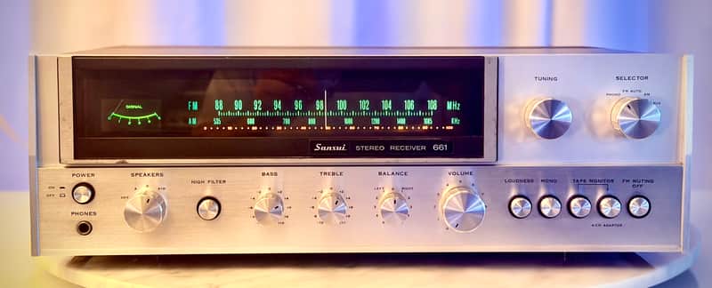 ✨ Sansui 661 Vintage Stereo Receiver – Professionally Serviced – Wood Cabinet – Made in Japan image 1