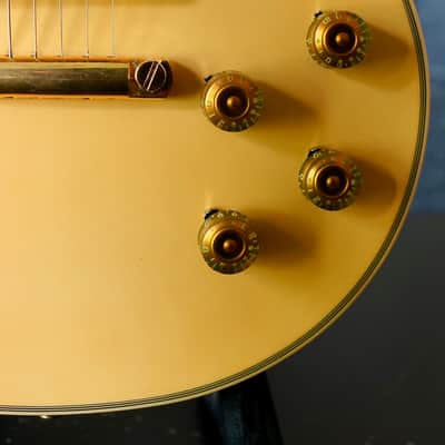 7.8lb! Gibson Custom Shop M2M Chambered Les Paul Custom Heavy Antique White 2025 image 4