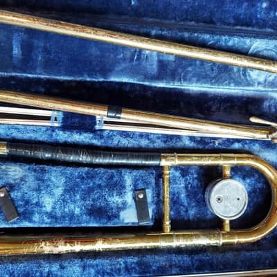King 606 Trombone, USA, w/ case and mouthpiece, Poor Condition image 3