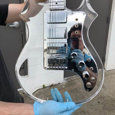 Electrical Guitar Company Jerry Garcia Acrylic Hybrid OBEL aluminum neck 2019 Polished image 4