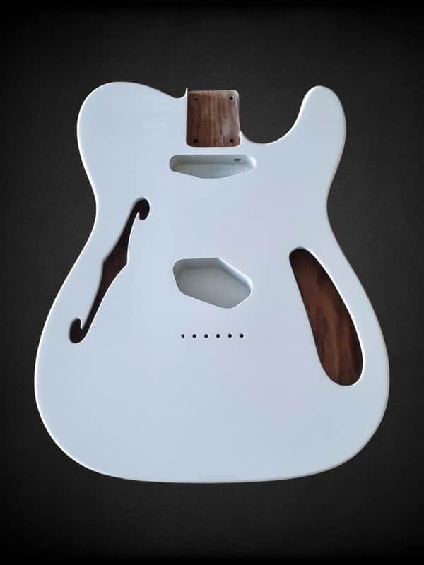 Telecaster Thinline Body Olympic White gloss finish image 1