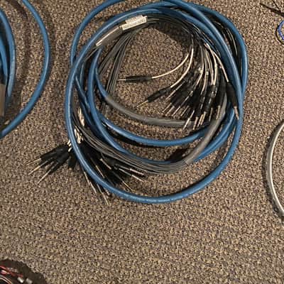 Whirlwind 16 channel trs to trs cable. 2010 - Blue cover. Black leads image 1