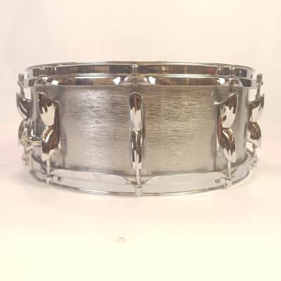 Premier 5.5x14" #37 Hi-Fi Brushed Chrome-Aluminum Metal Shell Snare Drum Vintage image 3