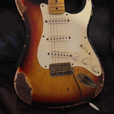 Nash S~57 2015 - 3T Heavy Relic Sunburst, Lollars, Gotoh, Ash Body, Maple on Maple Neck!  KIller set and just one great build guitar.  Alligator Nash HSC image 2