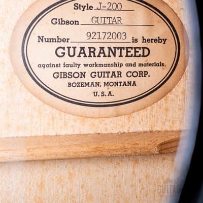 1992 Gibson J-200 Jumbo Acoustic Guitar Vintage Sunburst, Near-Mint w/ Case image 6