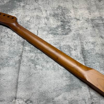 BMC Guitar Neck Tele® Telecaster® 22 Fret Roasted Maple With Maple Fingerboard Nitro Lacquer Rounded Fret Ends 9.5 Radius Stainless Steel Frets.   (TN101) image 4