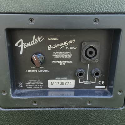 Fender Bassman 410 Neo 500-Watt 4x10" Bass Speaker Cabinet 2012 - Present - Black image 3