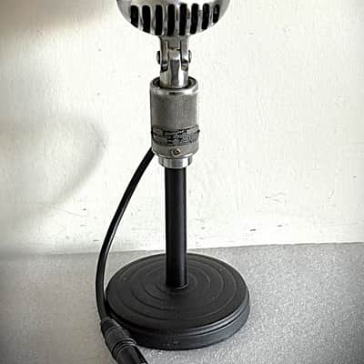 Vintage Shure 556C Fatboy Microphone, 1940's, original element, w/cable-stand image 3