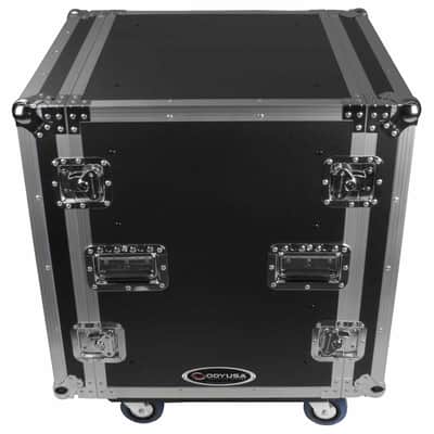 Odyssey FZS12W 12U Shock Mount Rack Flight Case with Wheels image 2