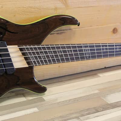Dingwall Custom Shop Afterburner II Natural Ziricote X-Top Ferrari Green Back image 1