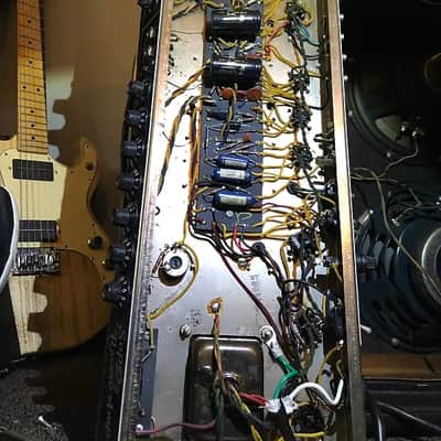 Fender Super Reverb Vintage 1965 - Black Panel Incredible Condition Gig Ready w/ original footswitch image 8
