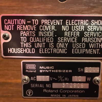 Roland SH-2000 37-Key Synthesizer 1974 - 1979 - Black image 11