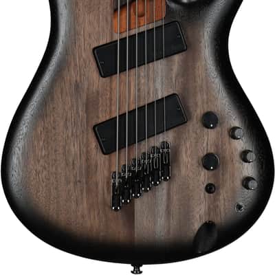 Ibanez SRC6MS Bass Workshop Electric Bass, 6-String, Crossover Black image 6