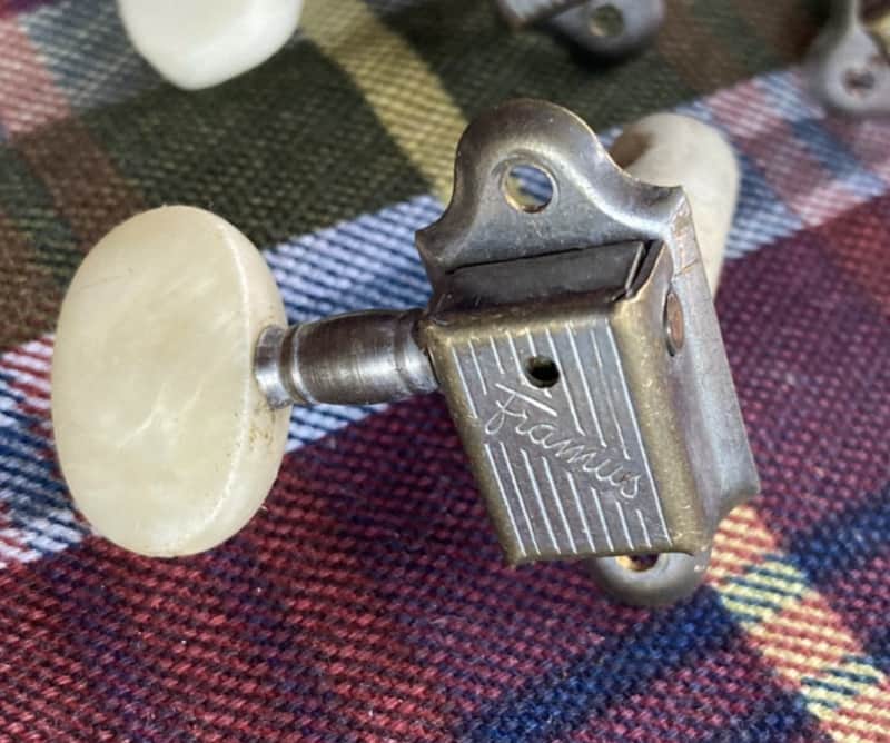 Single Vintage Framus Nylon / Classical Guitar Tuner, Treble Side, Plastic Post image 1
