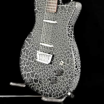 Danelectro Baritone Prototype - Black and White Crackle *USA Small Business* image 3