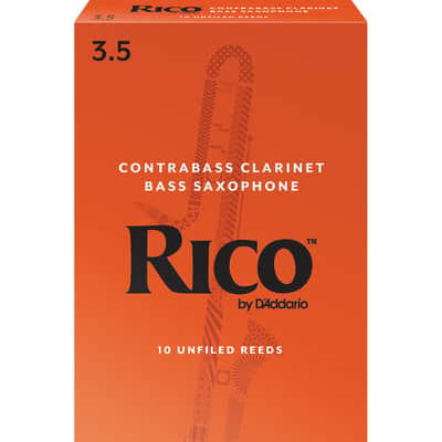 Rico RFA1035 Contrabass Clarinet Reeds - Strength 3.5 (10-Pack)