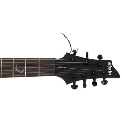 Schecter Damien-7 guitar in Satin Black B-Stock 0041 image 4