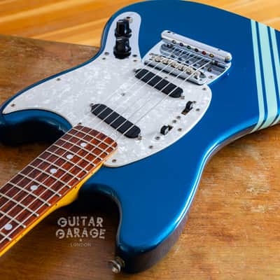 2002 Fender Japan Mustang MG69 Competition Blue "Teen Spirit" offset guitar - cool CIJ! image 16