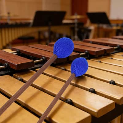 Drum Mallets Kit – 4 Pairs (Felt Timpani, Rubber, Marimba, 5A Drumsticks), Percussion Instrument Beginner Accessories for Steel Drum, Bass Drum, Glockenspiel, Xylophone Mallet image 4