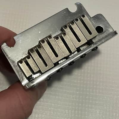 1990's Fender USA American Standard Stratocaster 2 Post Chrome Tremolo Bridge (For Parts) image 4