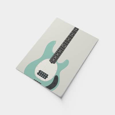 StingRay Bass Guitar Print - Music Man Bass Guitar, Bass Player Poster (30x40cm Size) image 2
