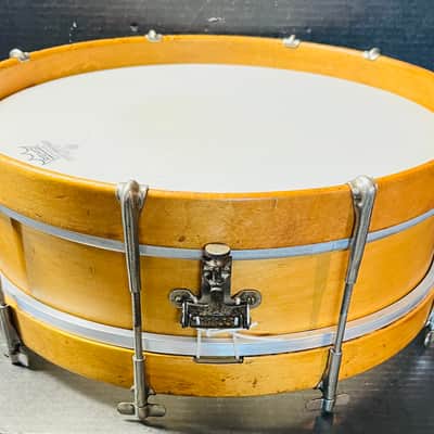 Wurlitzer Vintage Single Tension Thumb Rod Snare Drum Circa 1912  - Maple image 3