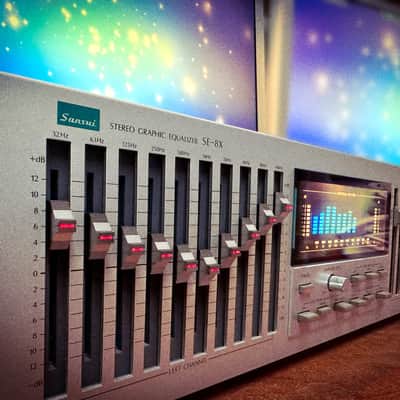 SANSUI SE-8X 🔥RARE SILVER🔥 Original Boxed Vintage Stereo Graphic Equalizer image 5