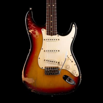 Vintage 1970 Fender Stratocaster 3-Tone Sunburst With Soft Case image 1