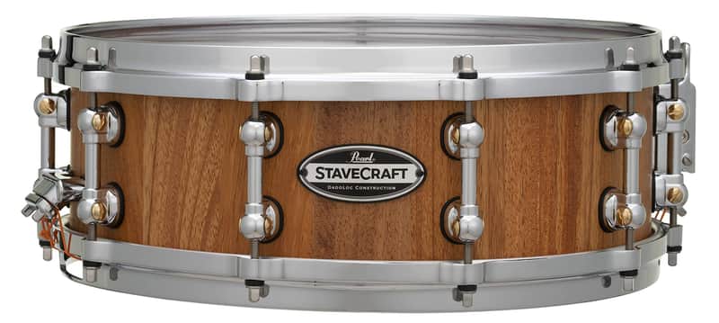 Pearl StaveCraft 14"x5" Maximum Volume Snare Drum with 20mm Makha shell, Thai Oak DadoLoc and MasterCast Die-Cast Hoops in Hand-Rubbed Natural Satin Finish image 1