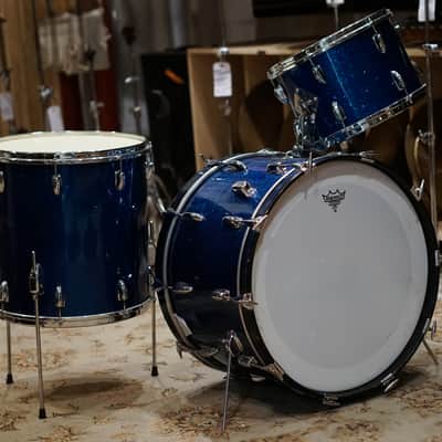 Slingerland 13/16/22" Gene Krupa Deluxe Outfit Drum Set - 1960s Sparkling Blue Pearl image 1